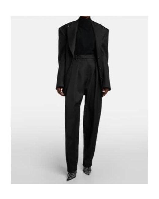 Magda Butrym Black High-Rise Wool Pants