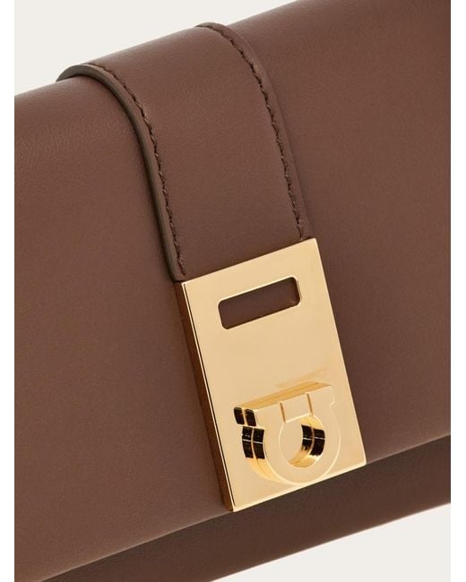 Ferragamo Brown Hug Two-Color Wallet