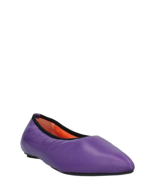 Marni Purple Solid Color Flat Shoes