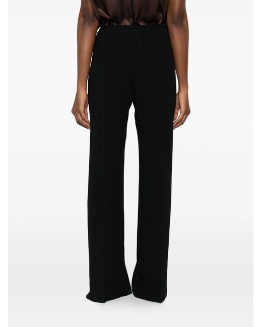 Forte_forte Black Split-Hem Trousers