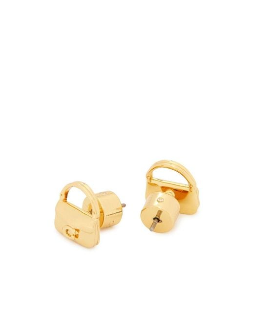COACH Metallic Handbag Earrings