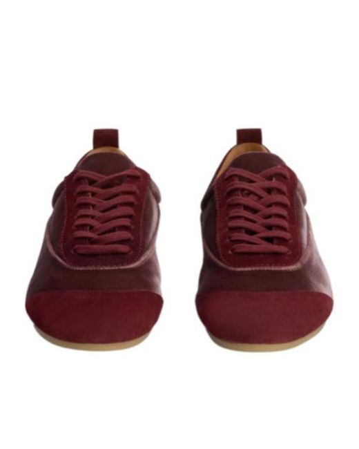 Jil Sander Brown Etage Velvet Sneakers
