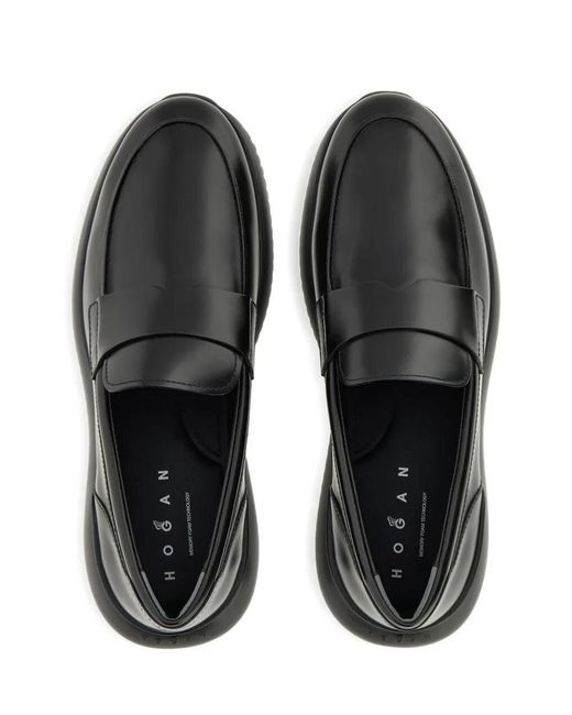 Hogan Black Loafers Interactive³ for men