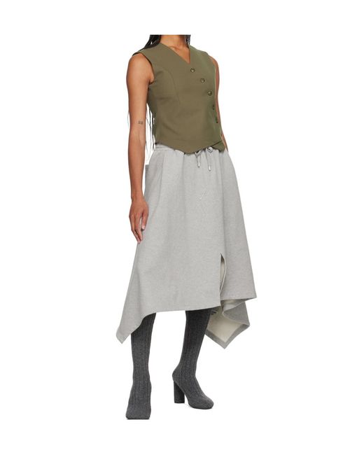 Frankie Shop Green Sleeveless Button-Fastening Top