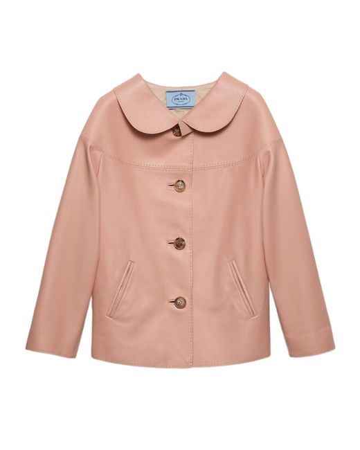 Prada Pink Nappa Leather Jacket