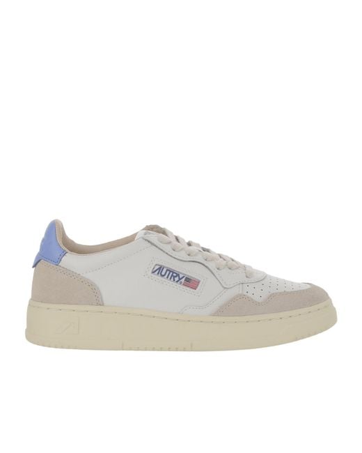 Autry Gray Medalist Lace-Up Sneakers