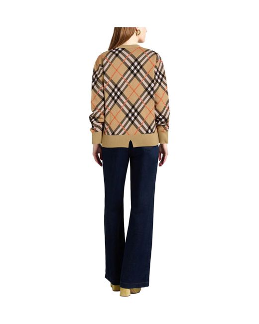 Burberry Brown Classic Printed Knit Sweater