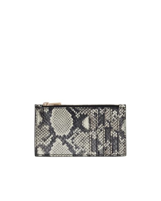 Anine Bing Gray Lucy Python Zip Wallet