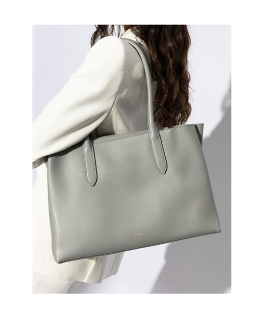 Furla Gray Double Handle Shoulder Bag