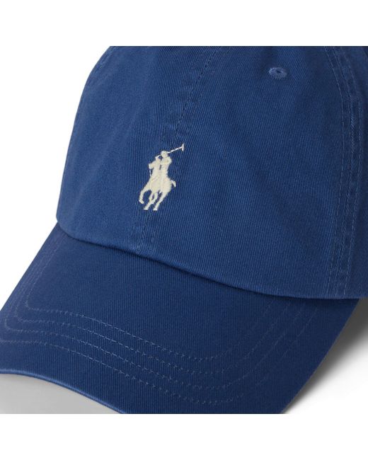 Polo Ralph Lauren Blue Twill Adjustable Baseball Cap for men