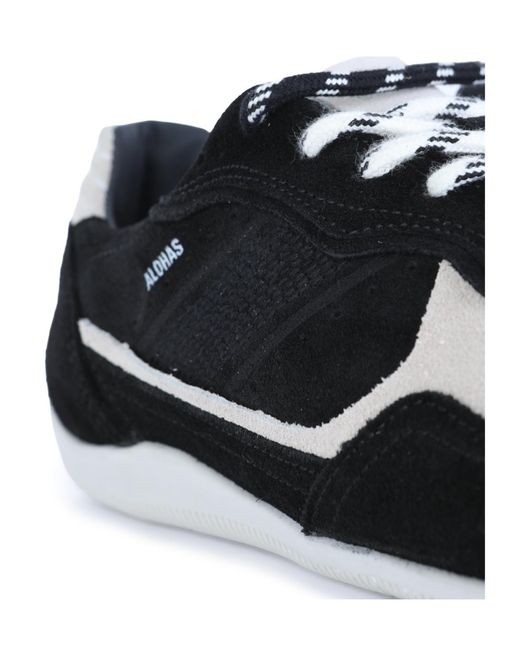 Alohas Black Contrast Panel Low-Top Sneakers