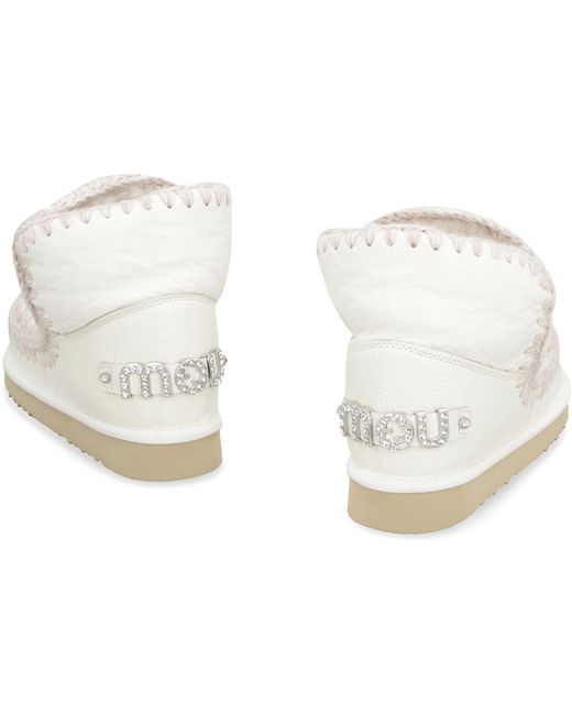 Mou White Eskimo Ankle Boots
