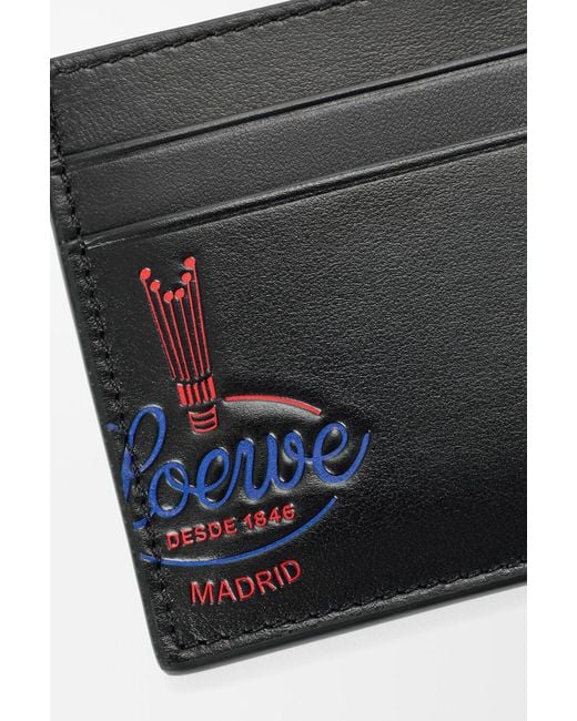 Loewe Black Logo-Print Cardholder for men
