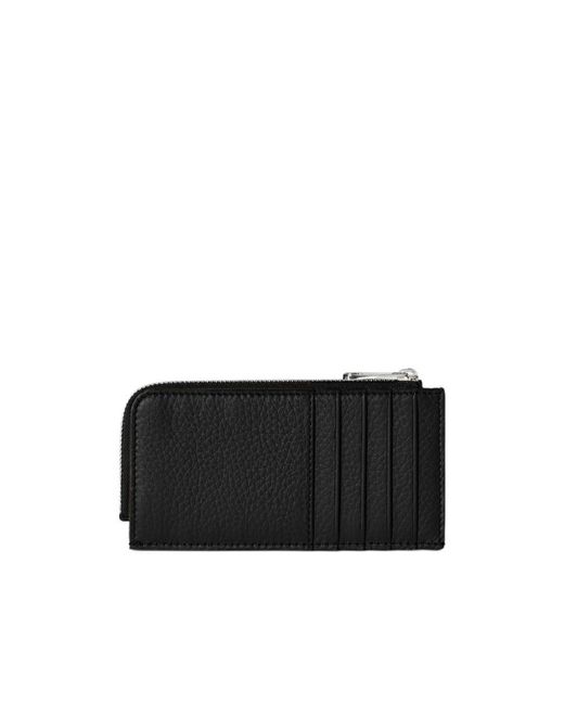 Gucci Black Zip Card Case With Logo for men