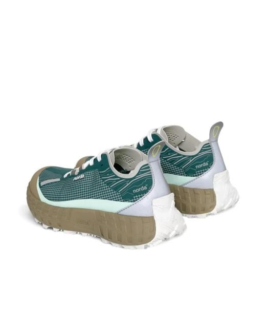 Norda Green Round-Toe Sneakers