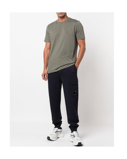 C P Company Blue Lens-Detail Cargo Sweatpants for men