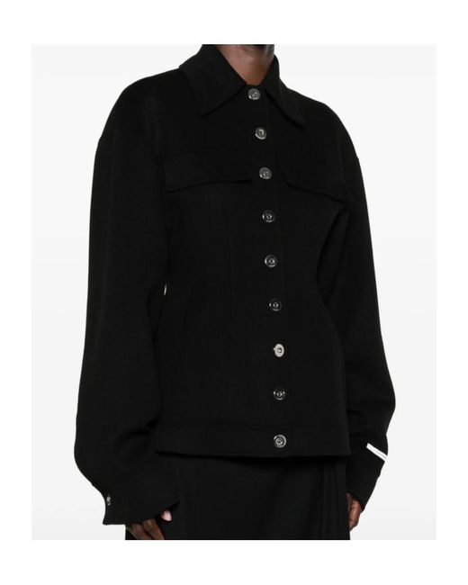 Sportmax Black Collared Long-Sleeved Casual Jacket
