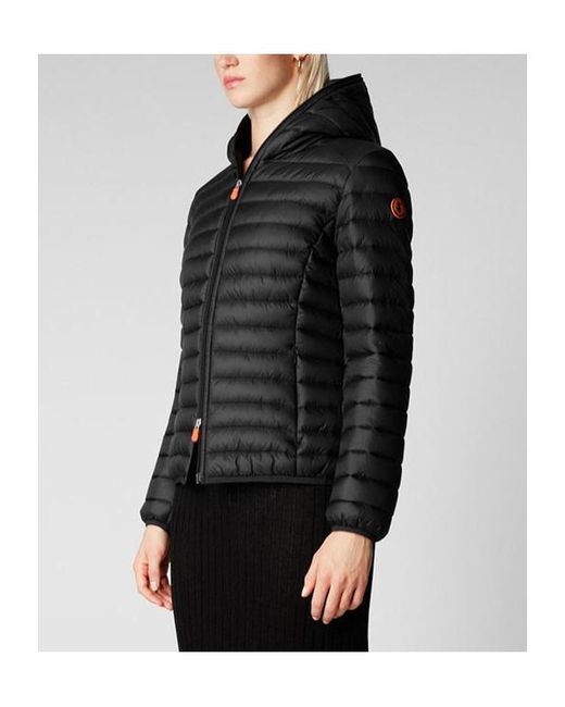 Save The Duck Black Daisy Hooded Puffer Jacket