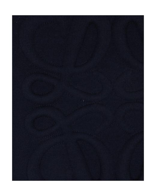 Loewe Blue Logo Detailed Crewneck Jumper for men