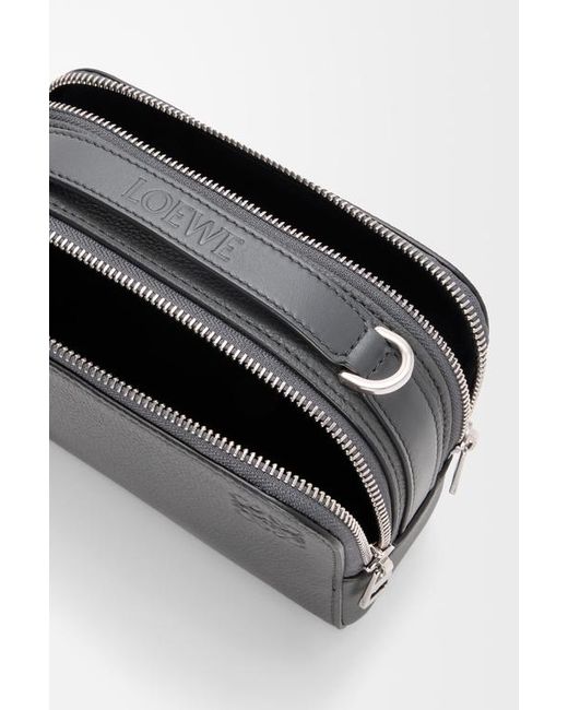 Loewe Gray Logo Embossed Mini Camera Bag for men