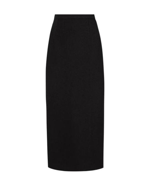 Dolce & Gabbana Black Midi Pencil Skirt