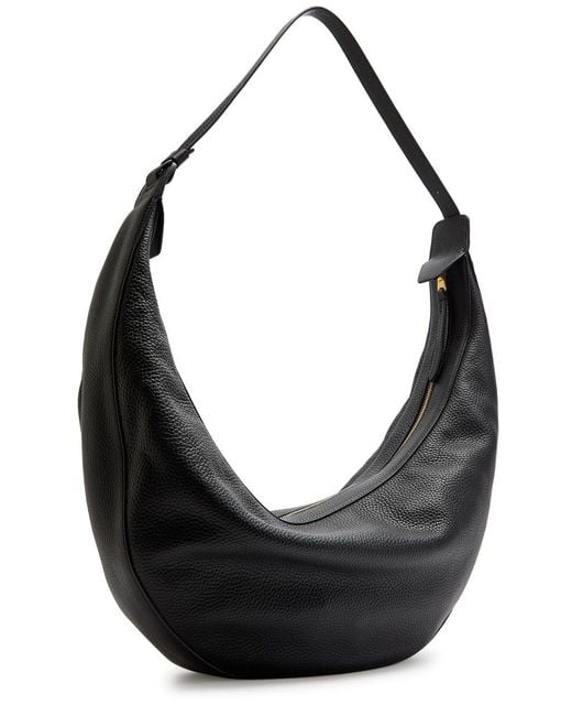 Khaite Black Augustina Grained Leather Shoulder Bag