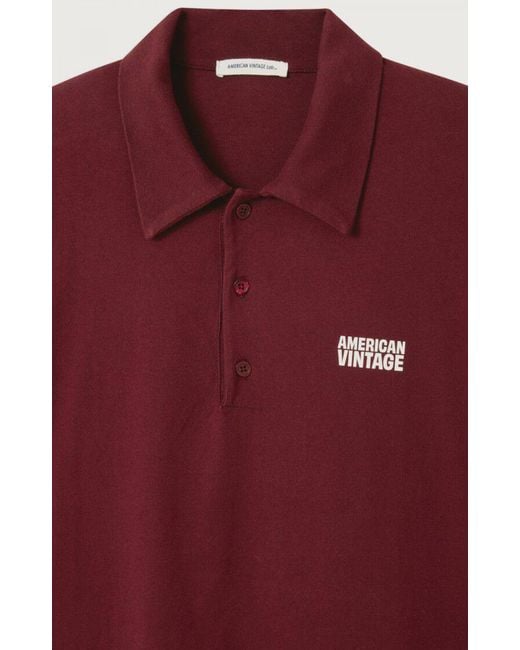 American Vintage Red T-Shirt Gixy for men