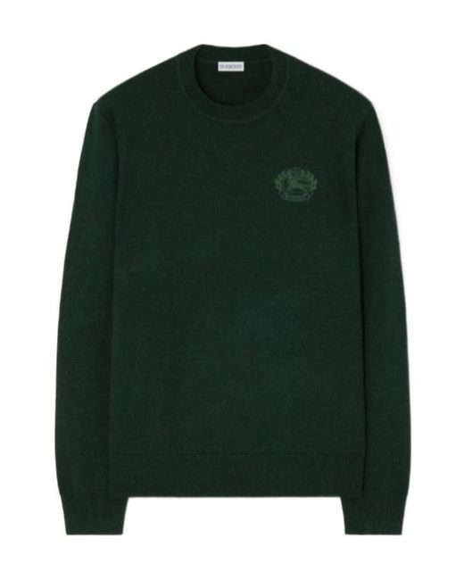 Burberry Green Wool Sweater for men