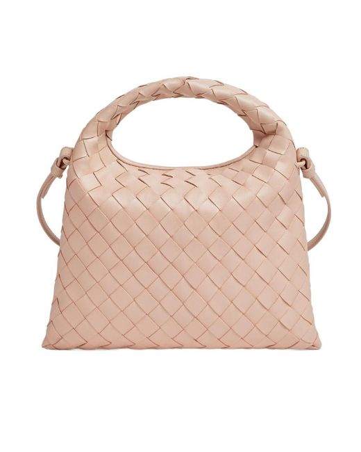 Bottega Veneta Pink Woven Top Handle Bag
