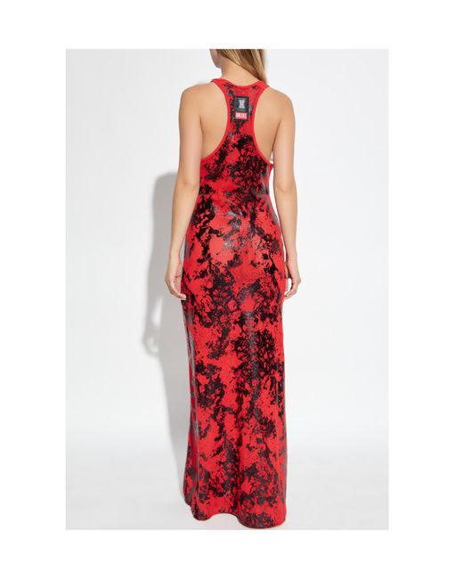 DIESEL Red C-Finishnet Maxi Dress