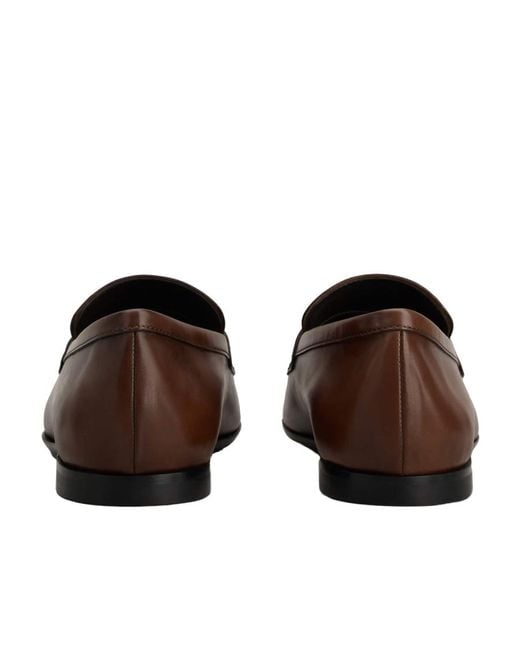 Tod's Brown Logo-Embossed Slip-On Loafers for men