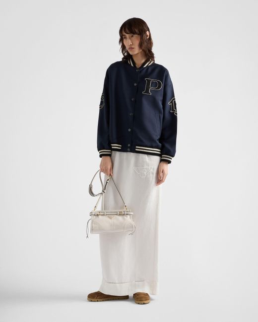 Prada White Small Leather Shoulder Bag