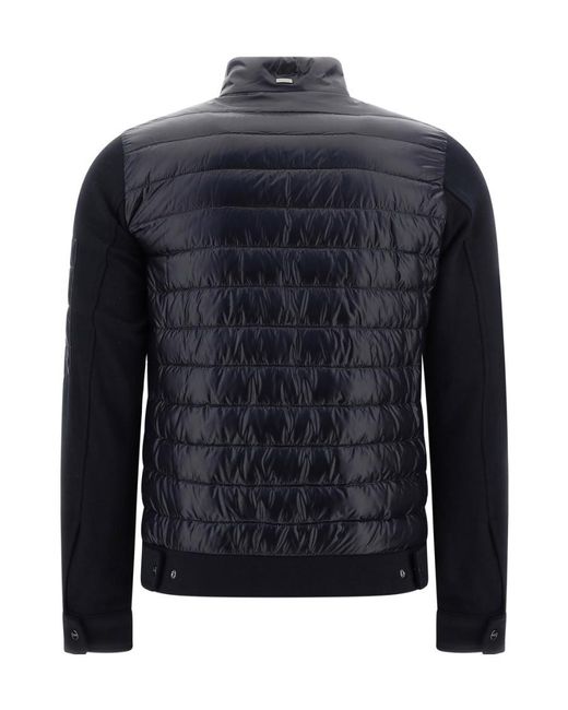 Herno Blue Zip-Up Padded Down Jacket for men