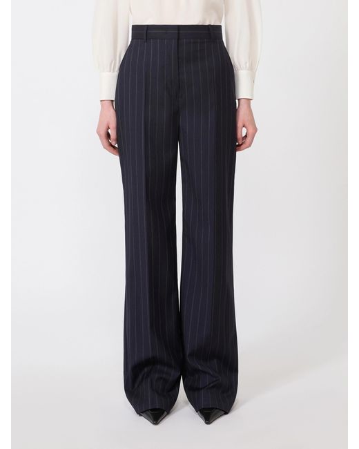 Max Mara Blue Studio Mstenfasi Straight-Leg Pants