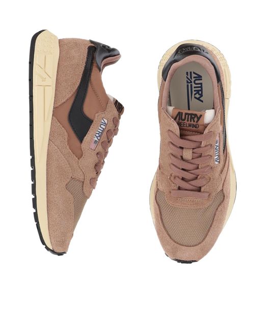 Autry Brown Reelwind Low-Top Sneakers