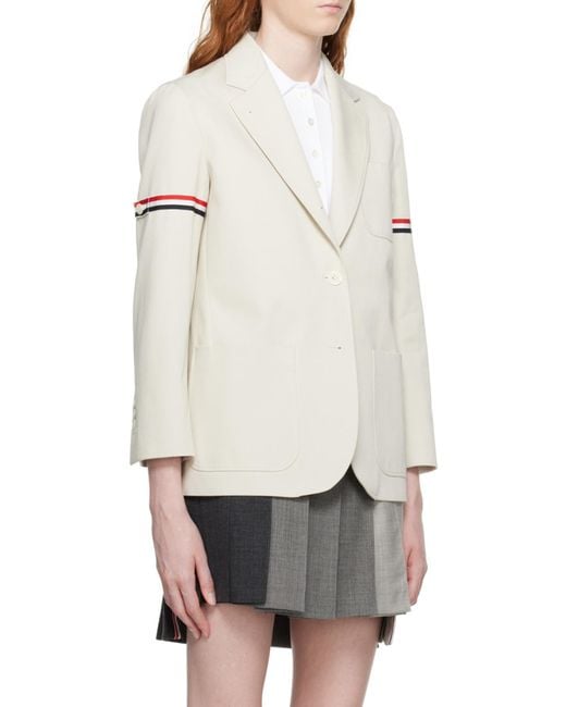 Thom Browne Gray Single-Breasted Blazer