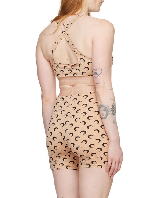 MARINE SERRE Natural All-Over Moon Printed Top