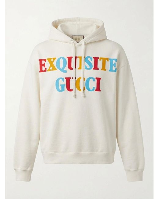 Gucci White Exquisite Characters Hoodie for men