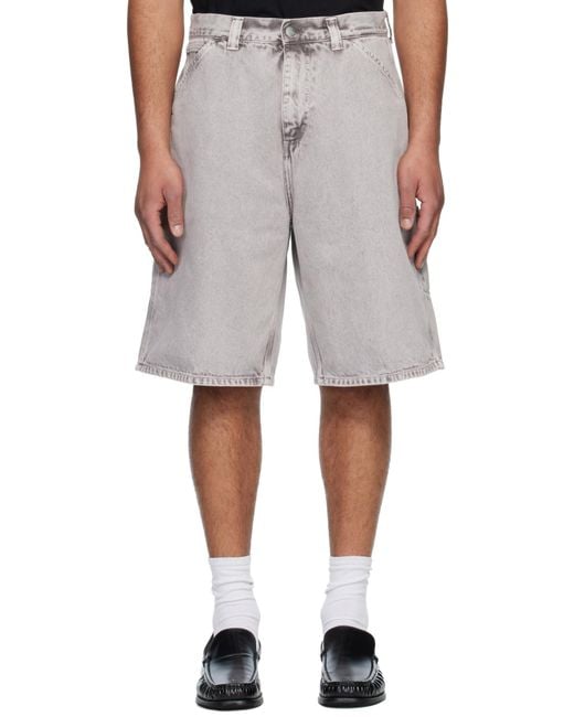 Carhartt Gray Og Denim Shorts for men