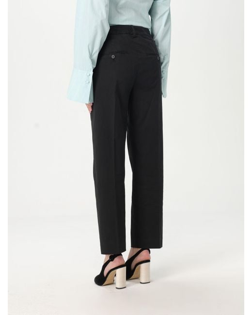 Dondup Black Single-Breasted Buttoned Pleated Denim Trousers
