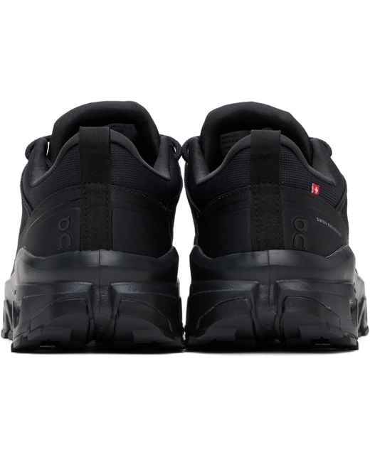 On Shoes Black Running Cloudrock Low Waterproof Sneakers for men