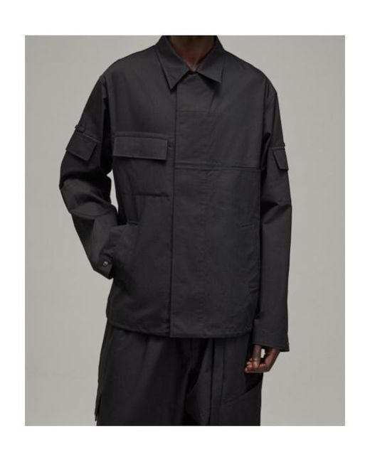 Y-3 Black Field Shirt Jacket for men