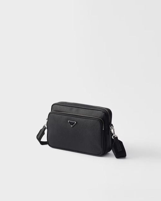 Prada Black Saffiano Leather Shoulder Bag for men