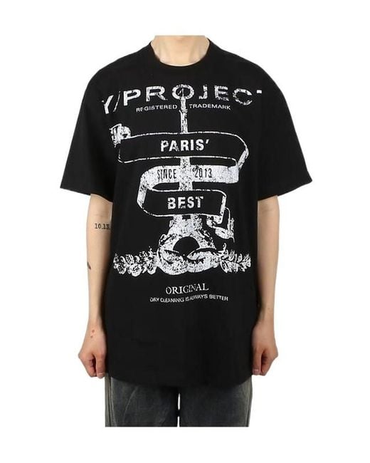 Y. Project Black Crew Neck T-Shirt for men