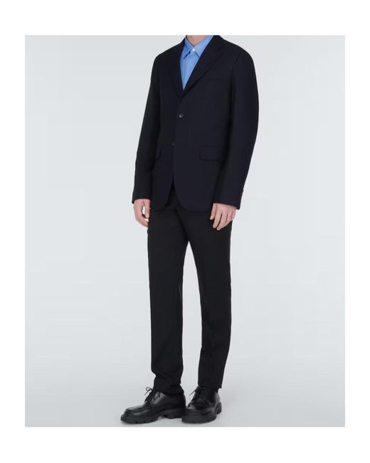 Comme des Garçons Blue Single-Breasted Suit Jacket for men