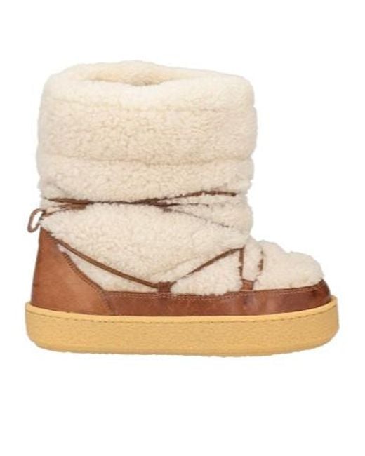 Isabel Marant Natural Padded Ankle Boots