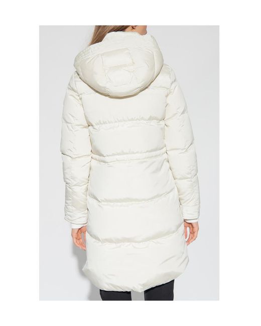 Woolrich White Alsea Hooded Down Jacket