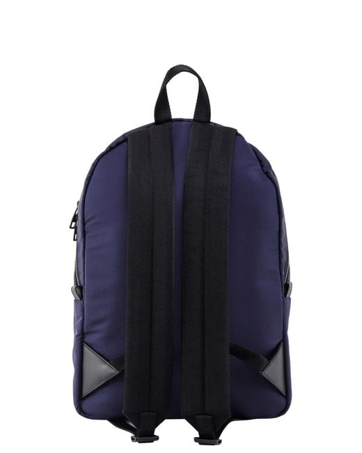 McQueen Blue Metropolitan Grafitti Logo Backpack for men