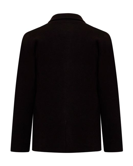Roberto Collina Black Long Sleeved Knitted Blazer for men