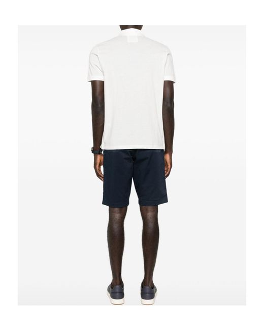 Emporio Armani White Short-Sleeve Polo Shirt for men